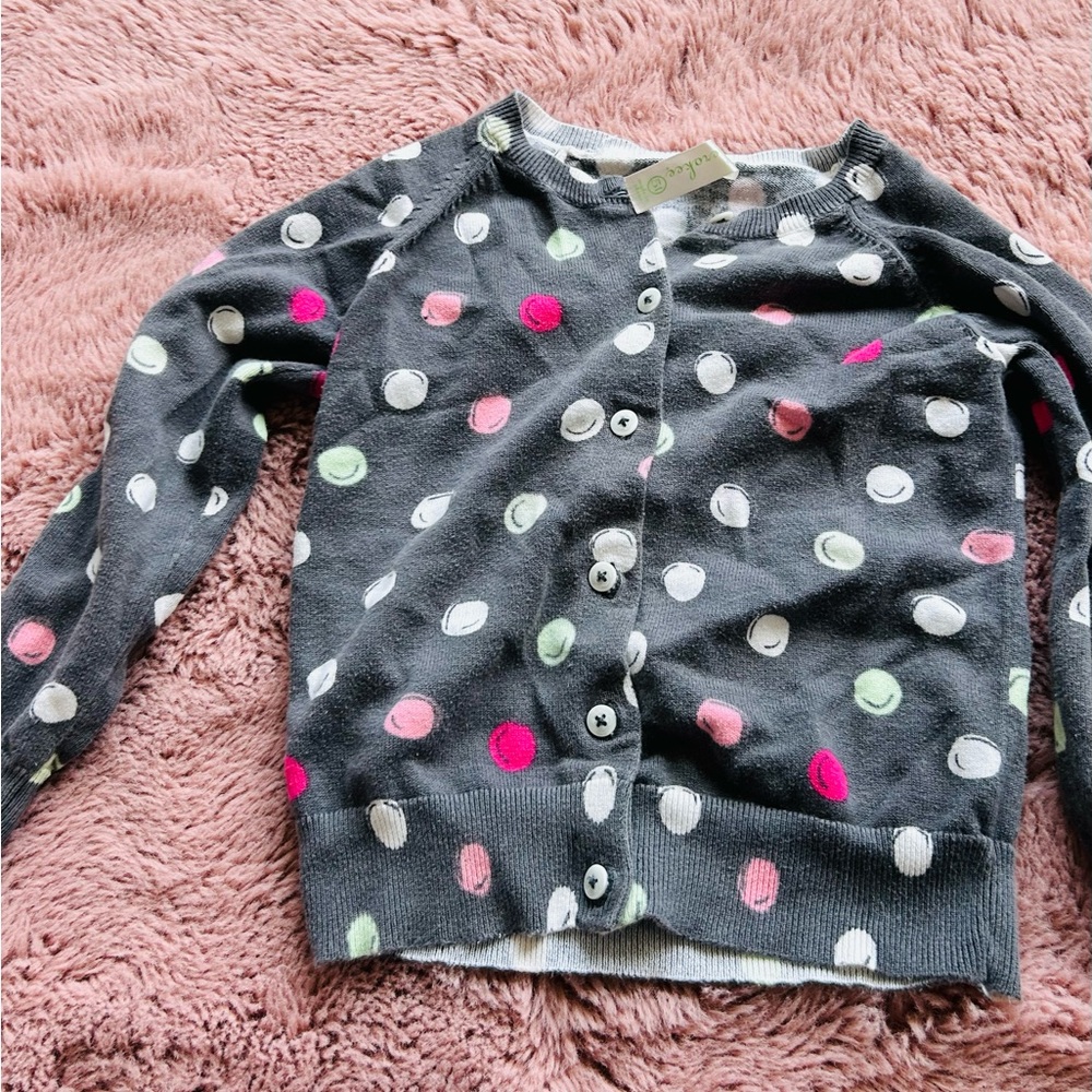 Cherokee Girls Button Front Shrug Sweater Long Sleeve Knit Cardigan